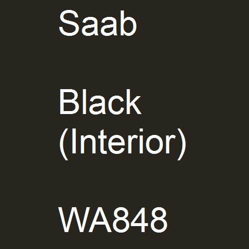 Saab, Black (Interior), WA848.